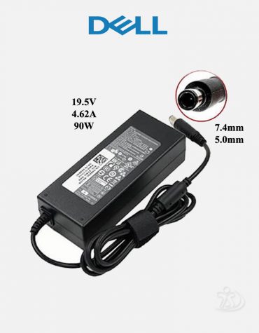 Dell 19.5 Volt 4.62A 7.4mm-5.0mm 90W Laptop Adapter