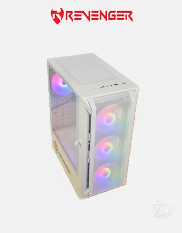 Revenger Jetfire 2 Left side Tempered Glass panel Included 4 ARGB Fan Mid Tower M-ATX Gaming Casing