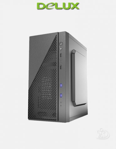 Delux J601 Mid Tower Micro-ATX Black Desktop Casing With PSU