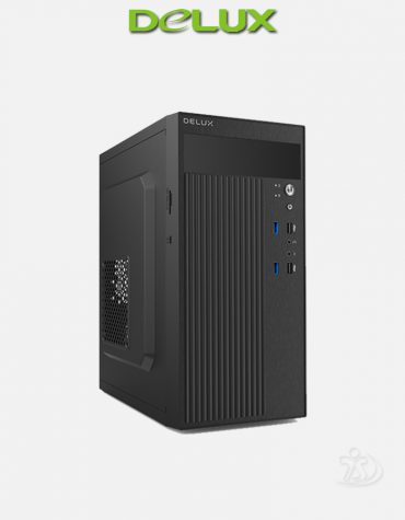 Delux J603 Mid Tower Micro-ATX Black Desktop Casing With PSU